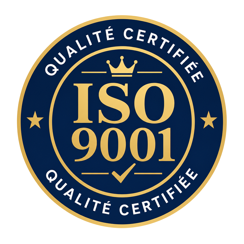 Badge de certification ISO 9001